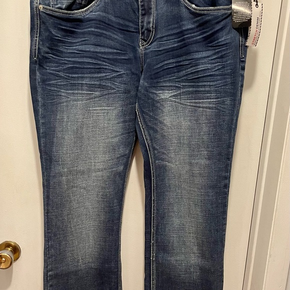 Blue Straight Leg Jeans with Fading Effect - Picture 2 of 10